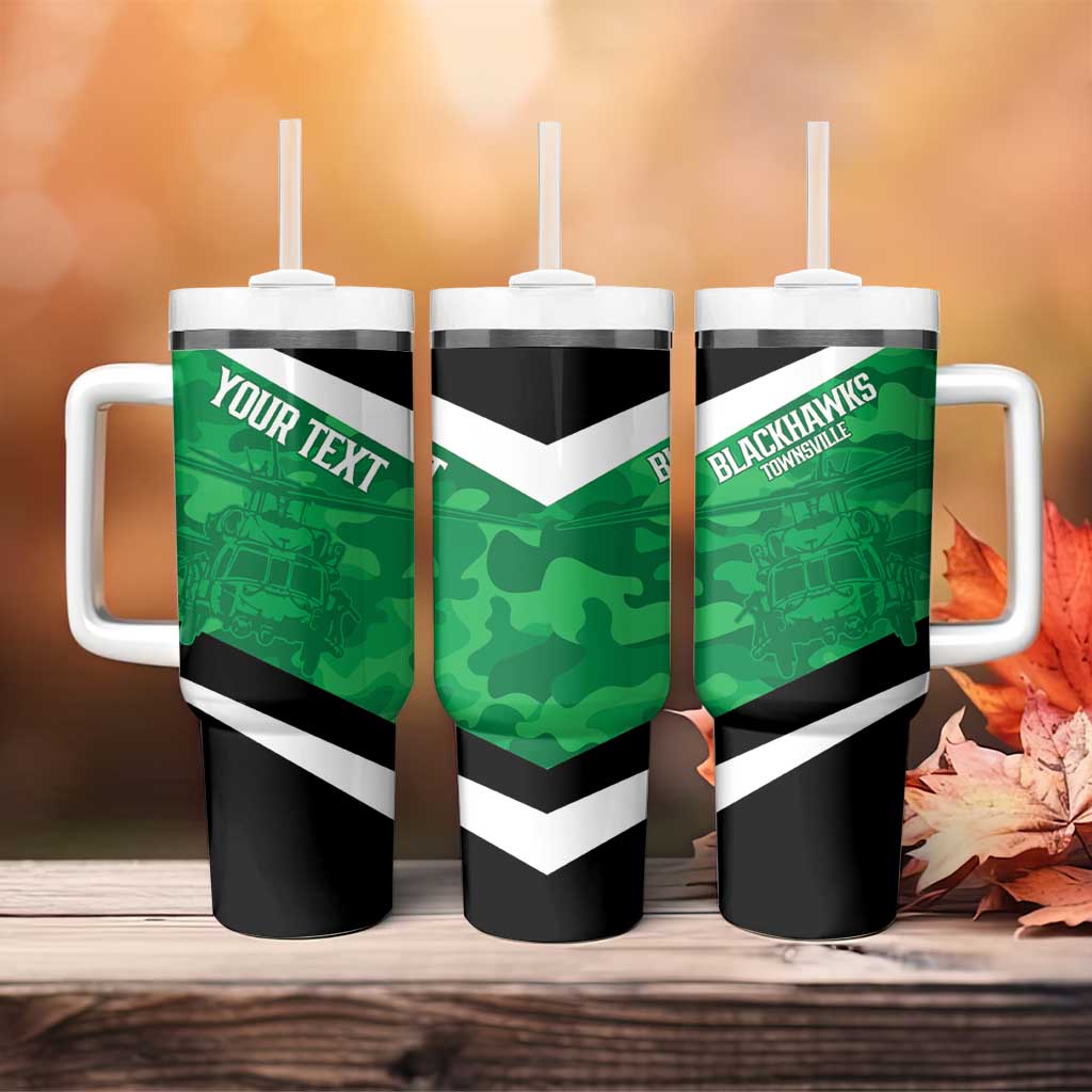 Townsville Rugby Custom Tumbler With Handle Go Blackhawks Camouflage Pattern - Aussie Hoodie