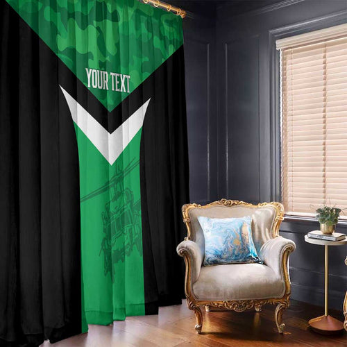 Townsville Rugby Custom Window Curtain Go Blackhawks Camouflage Pattern - Aussie Hoodie