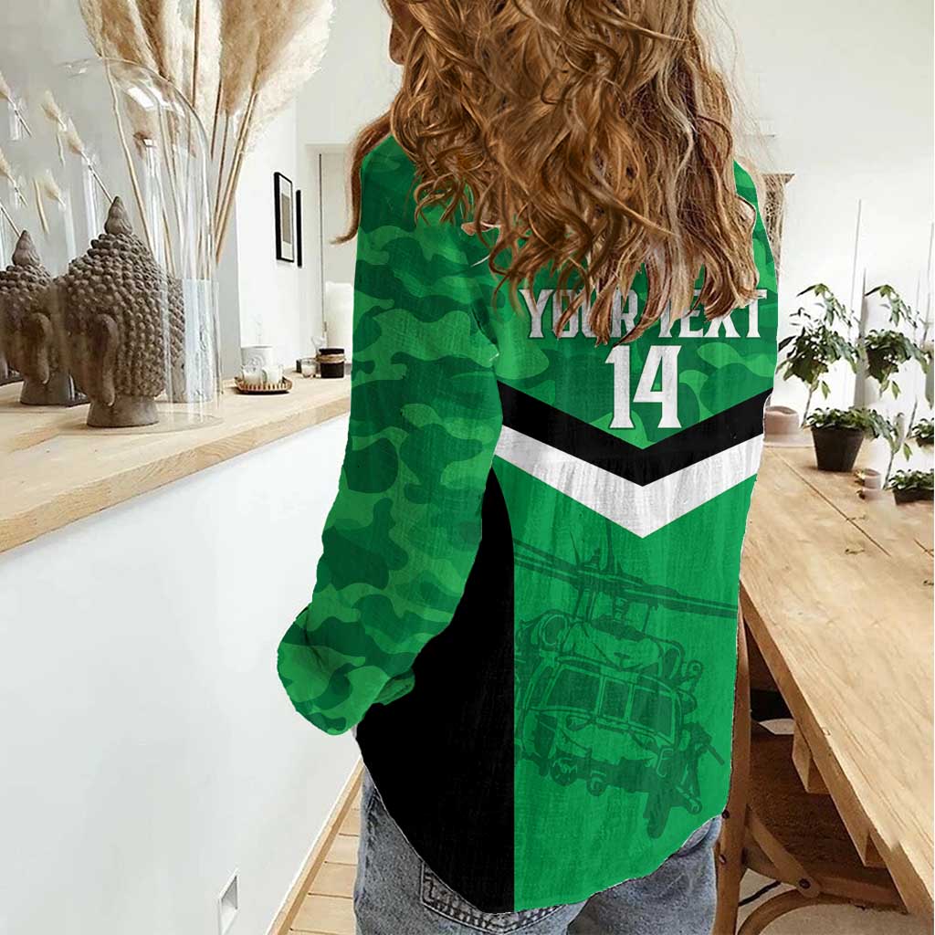 Townsville Rugby Custom Women Casual Shirt Go Blackhawks Camouflage Pattern - Aussie Hoodie