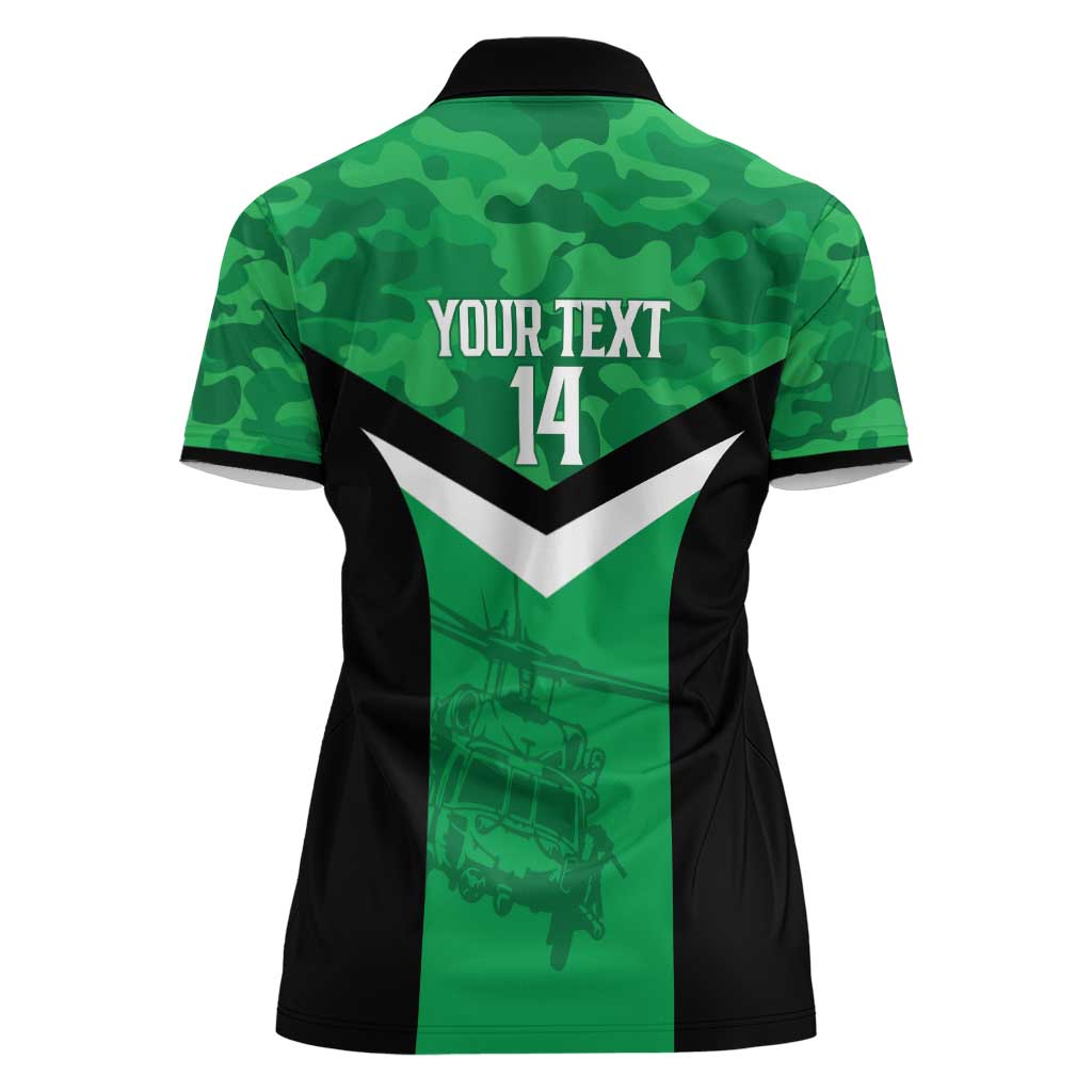 Townsville Rugby Custom Women Polo Shirt Go Blackhawks Camouflage Pattern - Aussie Hoodie