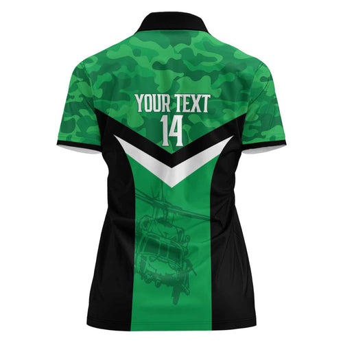Townsville Rugby Custom Women Polo Shirt Go Blackhawks Camouflage Pattern - Aussie Hoodie