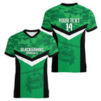 Townsville Rugby Custom Women V-Neck T-Shirt Go Blackhawks Camouflage Pattern - Aussie Hoodie