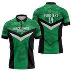 Townsville Rugby Custom Zipper Polo Shirt Go Blackhawks Camouflage Pattern - Aussie Hoodie