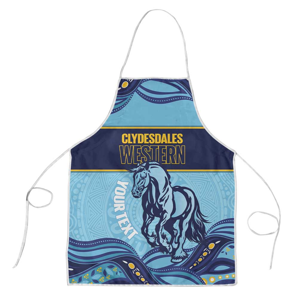 Toowoomba Rugby Custom Apron Go Clydesdales Aboriginal Art - Aussie Hoodie