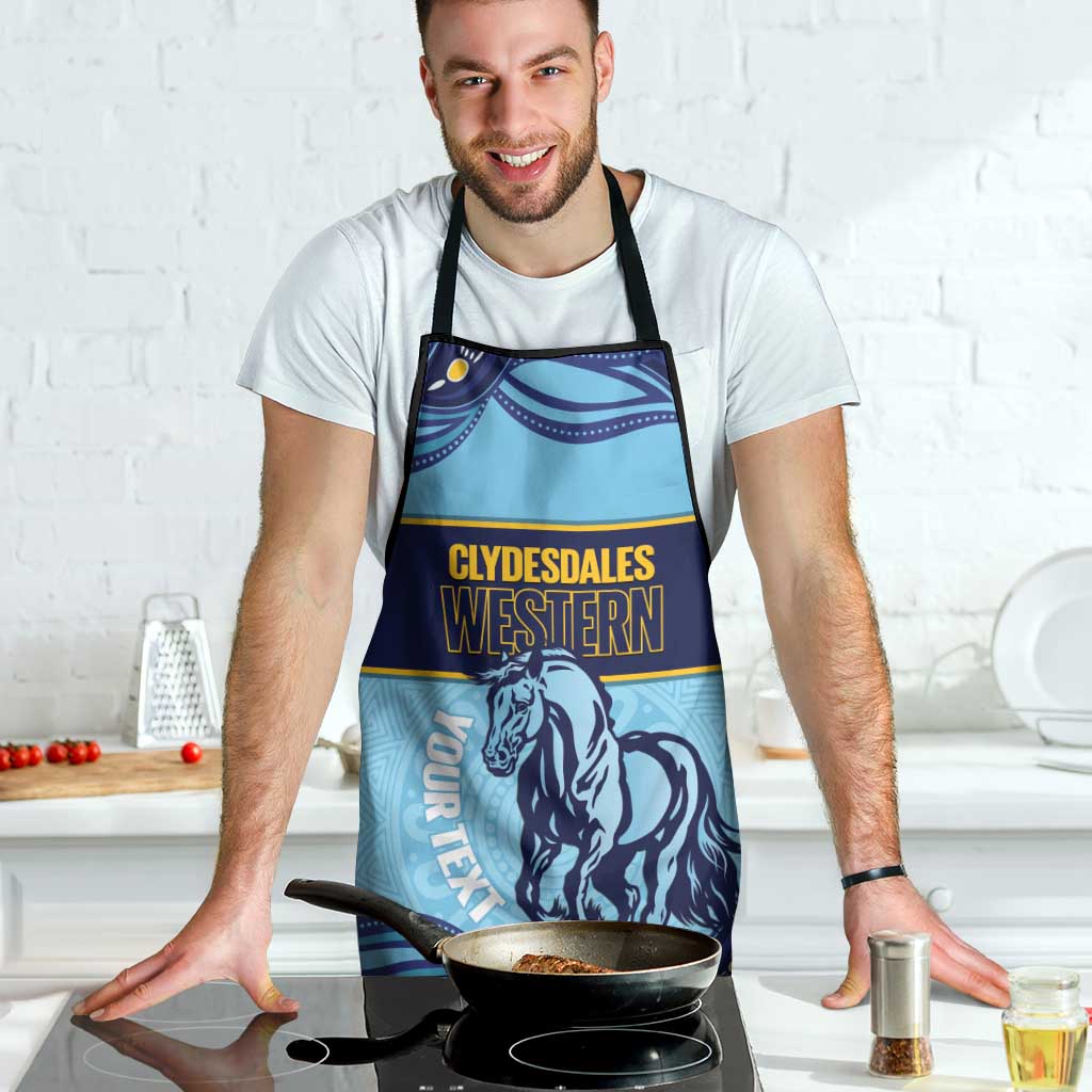 Toowoomba Rugby Custom Apron Go Clydesdales Aboriginal Art - Aussie Hoodie