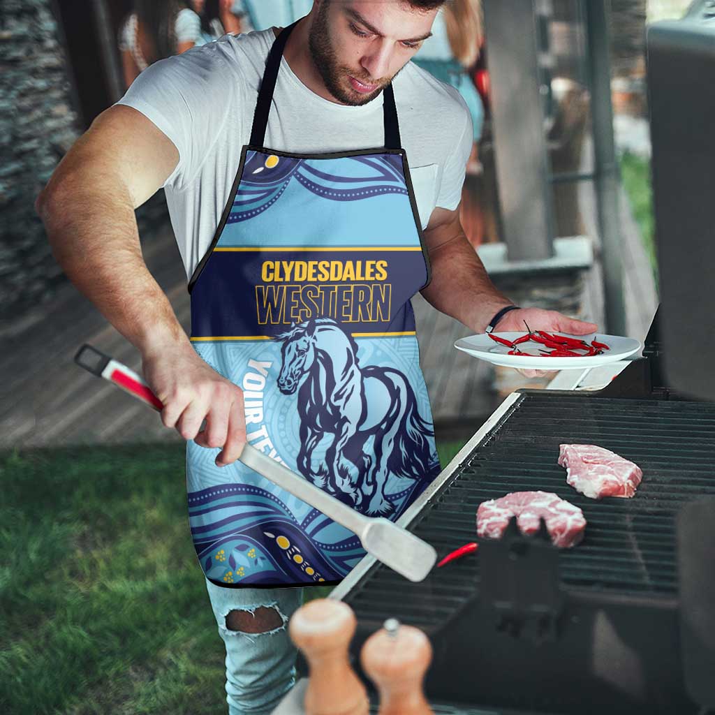 Toowoomba Rugby Custom Apron Go Clydesdales Aboriginal Art - Aussie Hoodie