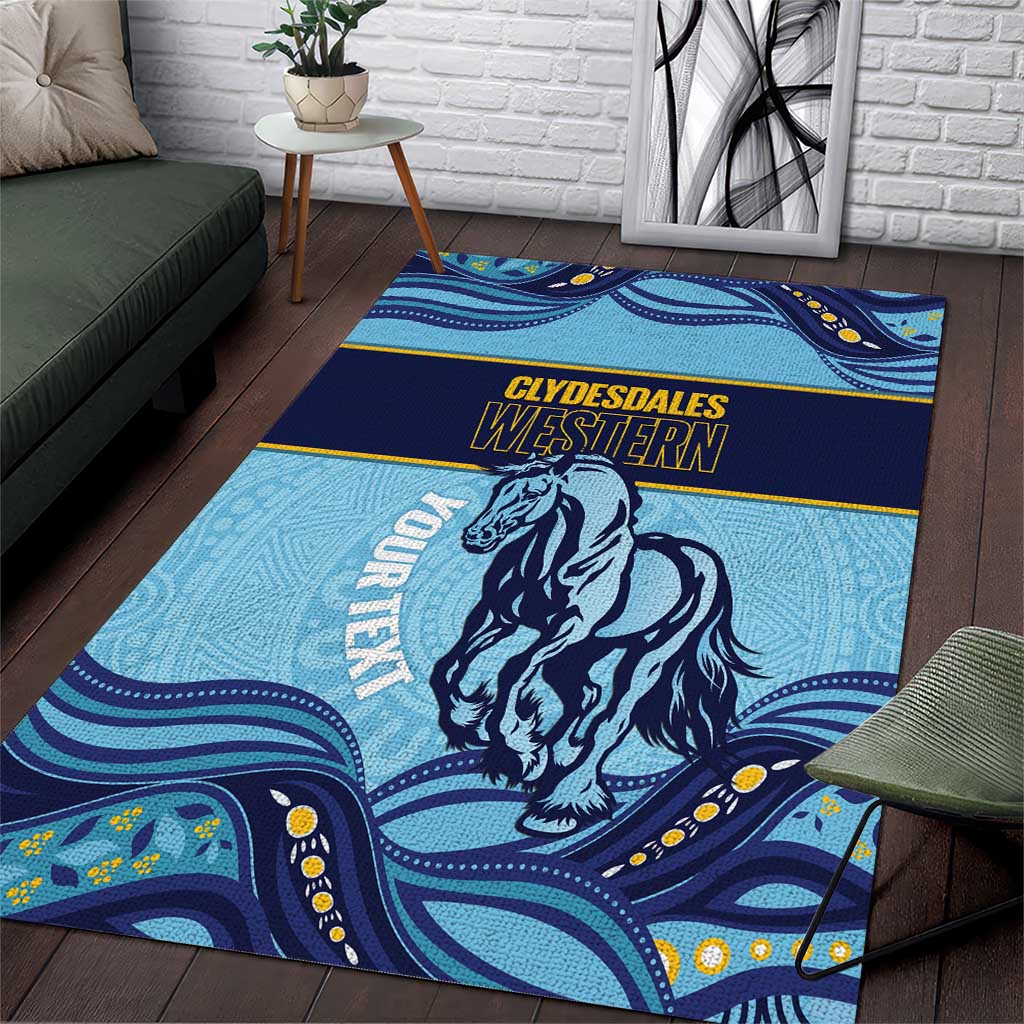 Toowoomba Rugby Custom Area Rug Go Clydesdales Aboriginal Art - Aussie Hoodie