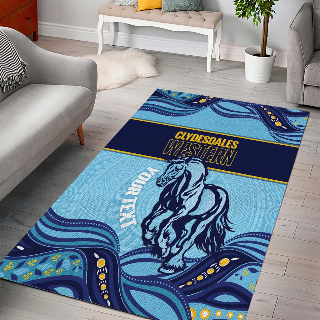 Toowoomba Rugby Custom Area Rug Go Clydesdales Aboriginal Art - Aussie Hoodie