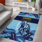 Toowoomba Rugby Custom Area Rug Go Clydesdales Aboriginal Art - Aussie Hoodie