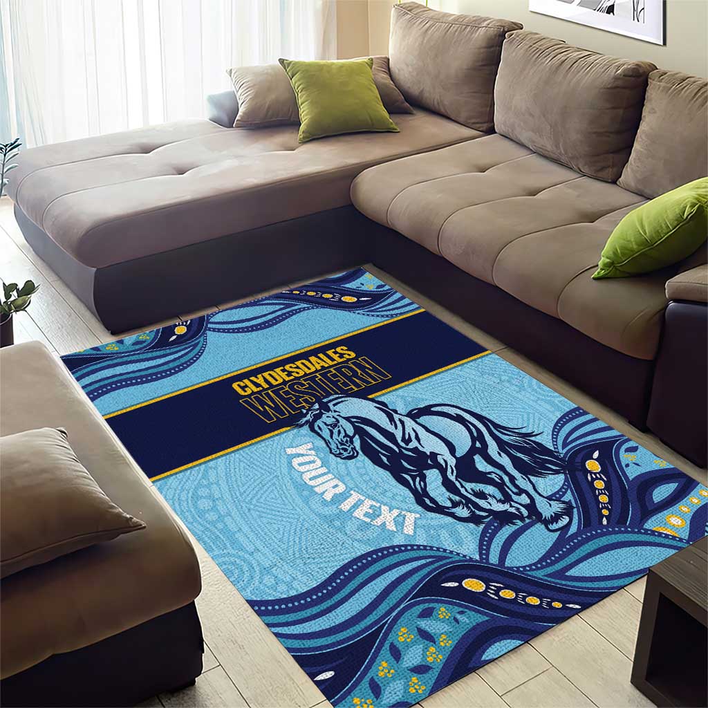 Toowoomba Rugby Custom Area Rug Go Clydesdales Aboriginal Art - Aussie Hoodie