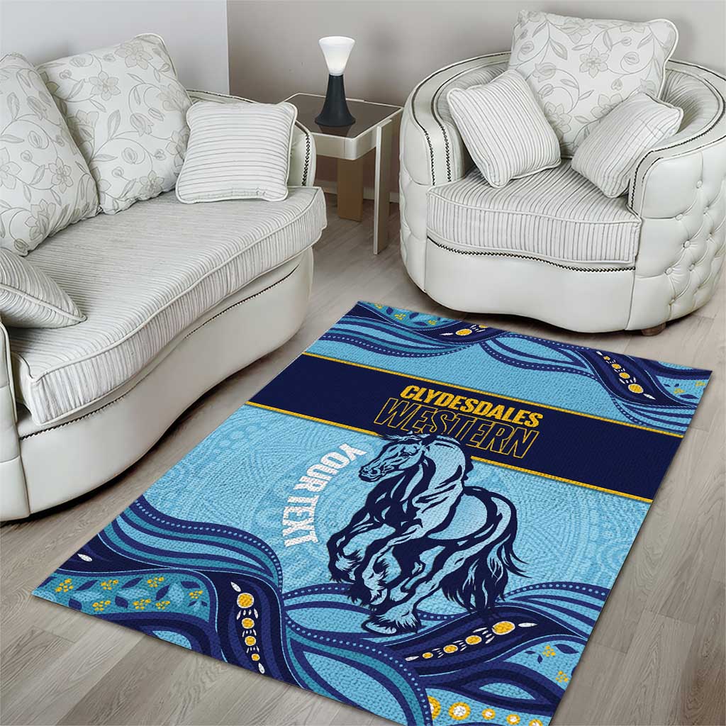 Toowoomba Rugby Custom Area Rug Go Clydesdales Aboriginal Art - Aussie Hoodie