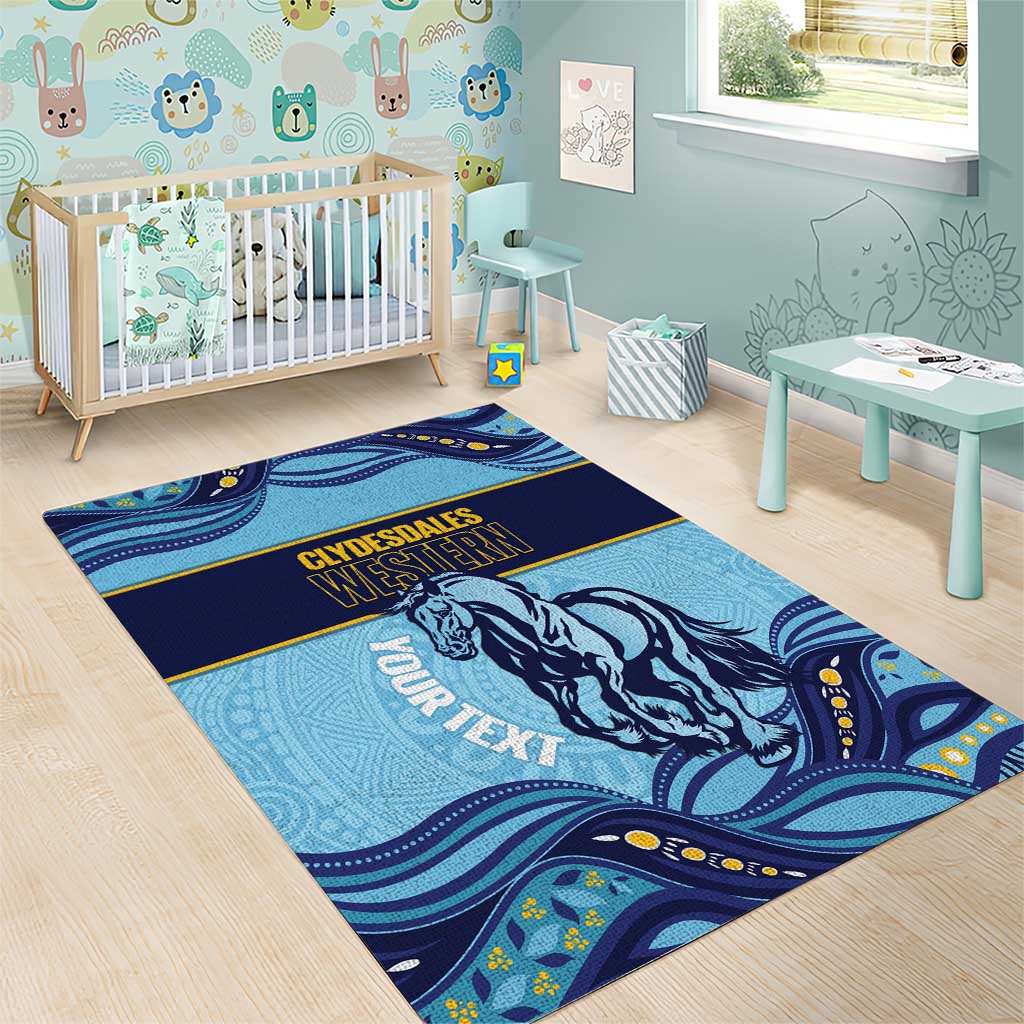 Toowoomba Rugby Custom Area Rug Go Clydesdales Aboriginal Art - Aussie Hoodie
