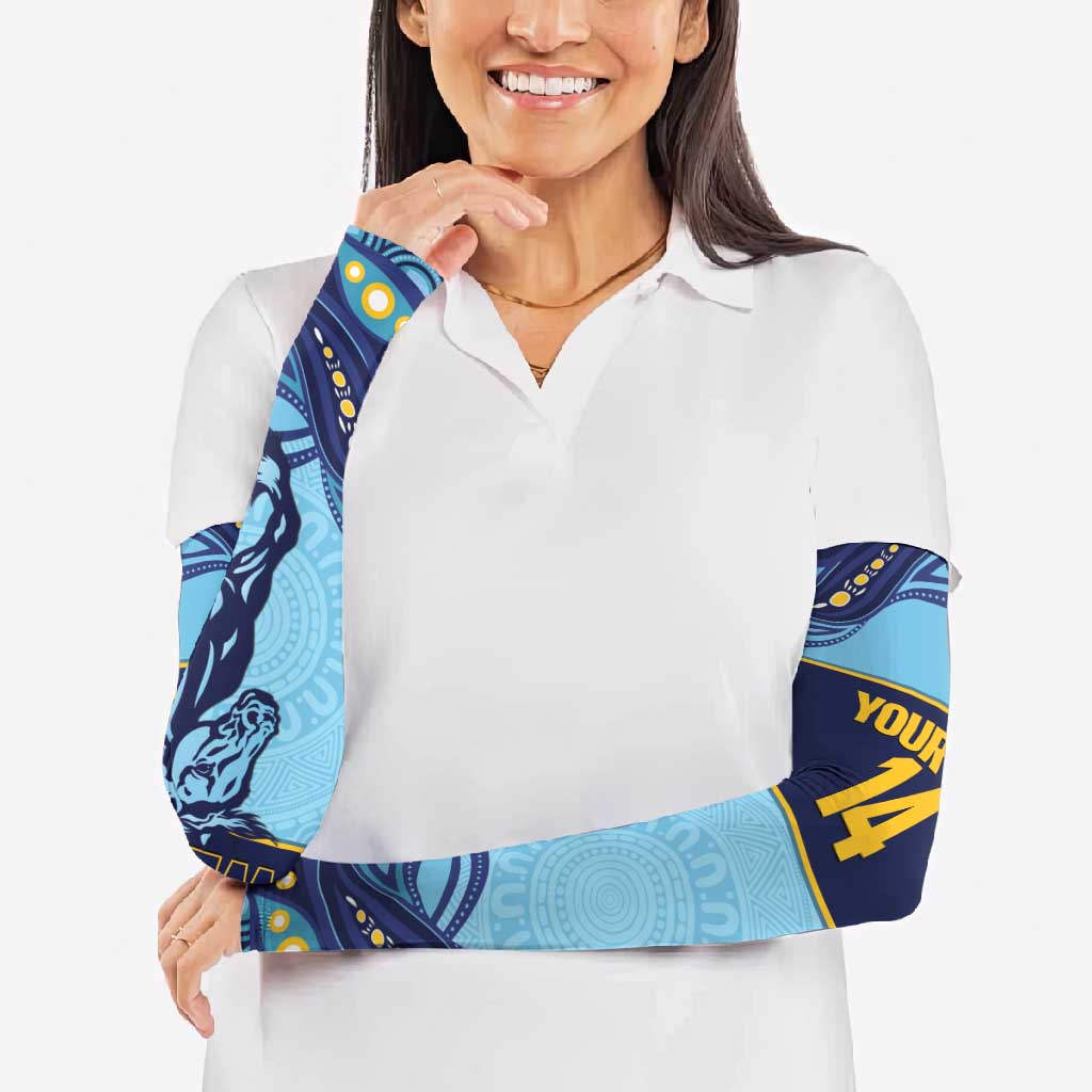 Toowoomba Rugby Custom Arm Sleeves Go Clydesdales Aboriginal Art - Aussie Hoodie