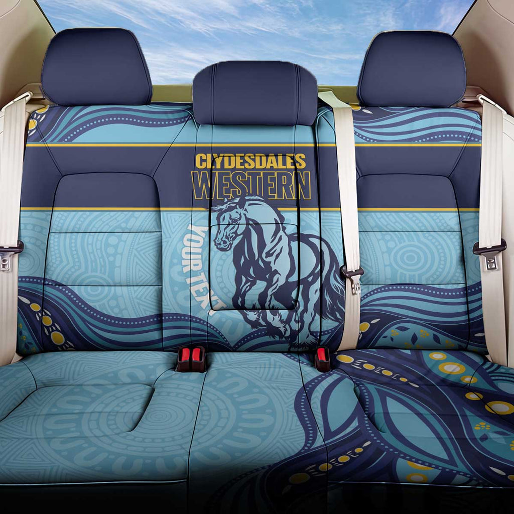 Toowoomba Rugby Custom Back Car Seat Cover Go Clydesdales Aboriginal Art - Aussie Hoodie