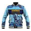 Toowoomba Rugby Custom Baseball Jacket Go Clydesdales Aboriginal Art - Aussie Hoodie