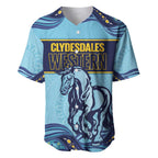 Toowoomba Rugby Custom Baseball Jersey Go Clydesdales Aboriginal Art - Aussie Hoodie