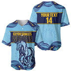 Toowoomba Rugby Custom Baseball Jersey Go Clydesdales Aboriginal Art - Aussie Hoodie