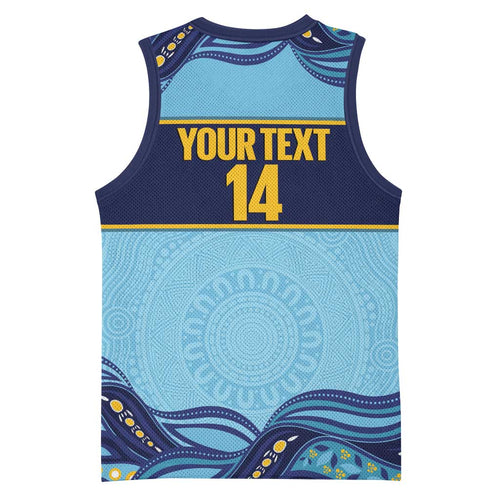 Toowoomba Rugby Custom Basketball Jersey Go Clydesdales Aboriginal Art - Aussie Hoodie