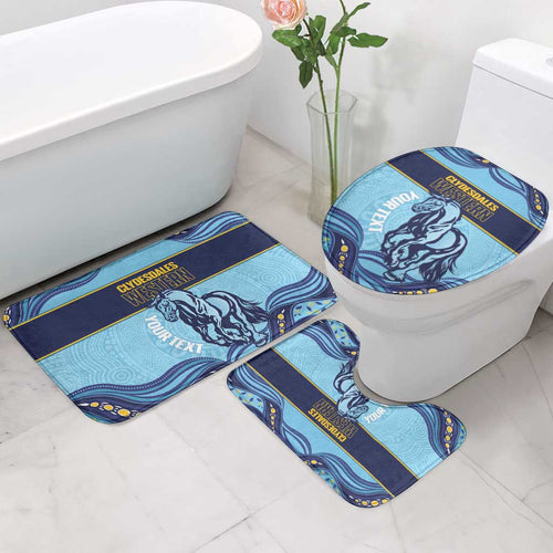Toowoomba Rugby Custom Bathroom Set Go Clydesdales Aboriginal Art - Aussie Hoodie