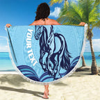 Toowoomba Rugby Custom Beach Blanket Go Clydesdales Aboriginal Art - Aussie Hoodie