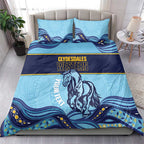 Toowoomba Rugby Custom Bedding Set Go Clydesdales Aboriginal Art - Aussie Hoodie