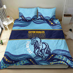 Toowoomba Rugby Custom Bedding Set Go Clydesdales Aboriginal Art - Aussie Hoodie