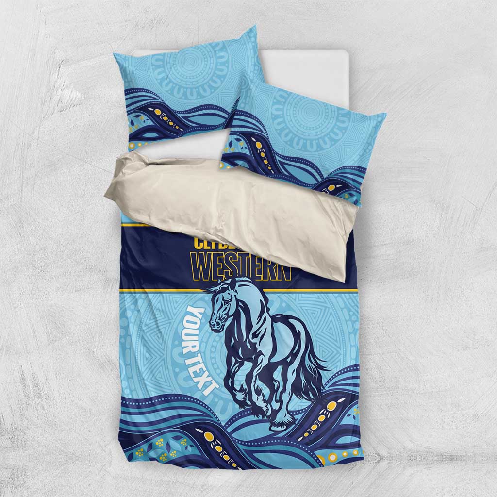 Toowoomba Rugby Custom Bedding Set Go Clydesdales Aboriginal Art - Aussie Hoodie