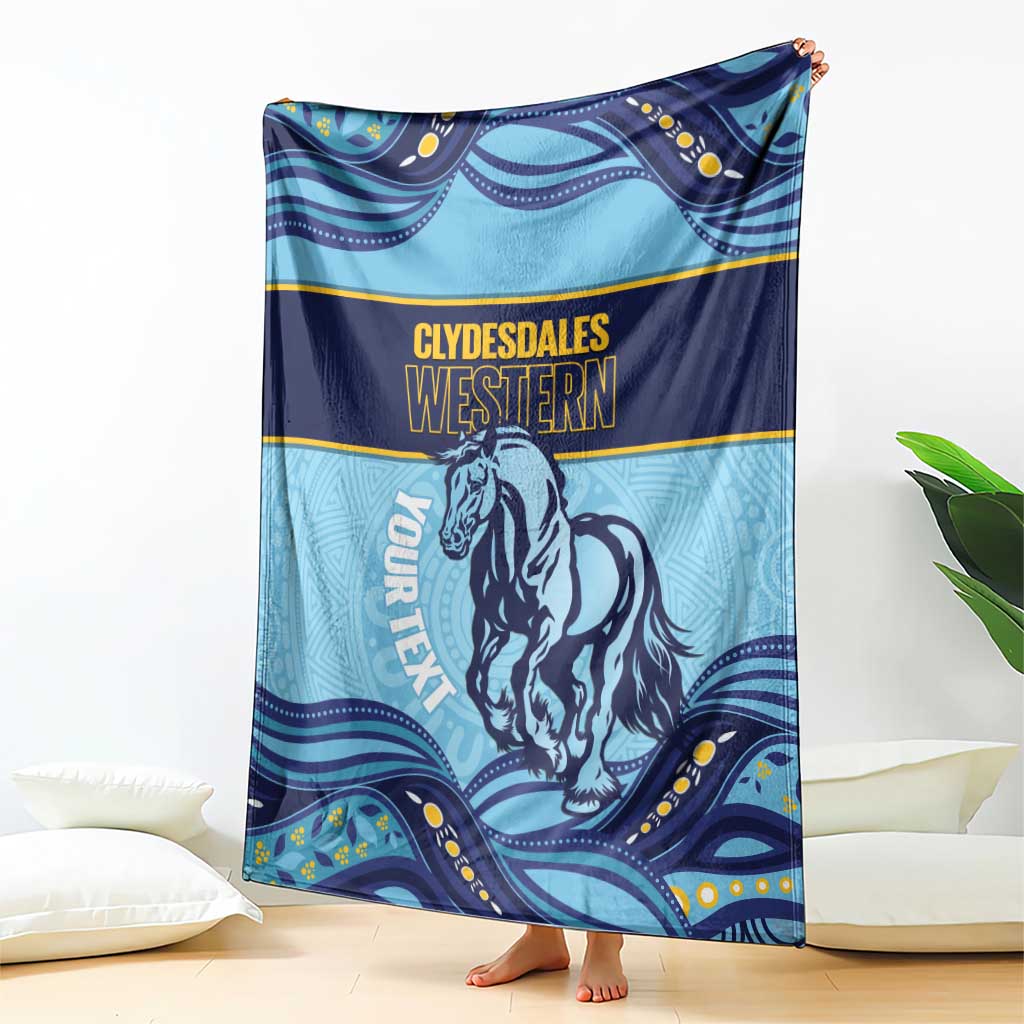 Toowoomba Rugby Custom Blanket Go Clydesdales Aboriginal Art - Aussie Hoodie