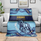 Toowoomba Rugby Custom Blanket Go Clydesdales Aboriginal Art - Aussie Hoodie