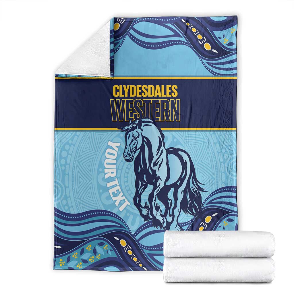 Toowoomba Rugby Custom Blanket Go Clydesdales Aboriginal Art - Aussie Hoodie