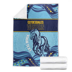 Toowoomba Rugby Custom Blanket Go Clydesdales Aboriginal Art - Aussie Hoodie