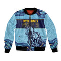 Toowoomba Rugby Custom Bomber Jacket Go Clydesdales Aboriginal Art - Aussie Hoodie