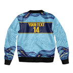 Toowoomba Rugby Custom Bomber Jacket Go Clydesdales Aboriginal Art - Aussie Hoodie