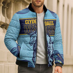 Toowoomba Rugby Custom Bomber Puffer Jacket Go Clydesdales Aboriginal Art - Aussie Hoodie
