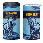 Toowoomba Rugby Custom 4 in 1 Can Cooler Tumbler Go Clydesdales Aboriginal Art - Aussie Hoodie