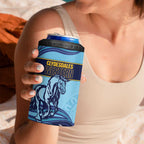 Toowoomba Rugby Custom 4 in 1 Can Cooler Tumbler Go Clydesdales Aboriginal Art - Aussie Hoodie