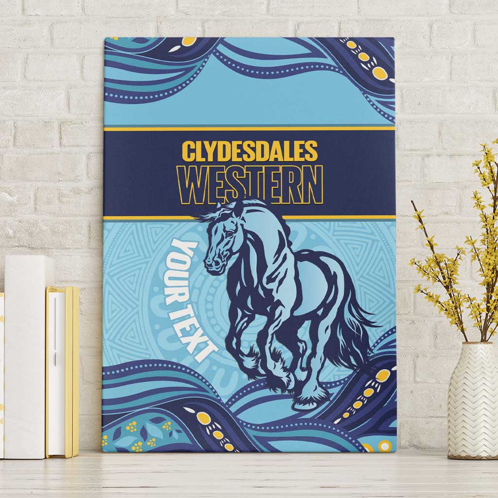 Toowoomba Rugby Custom Canvas Wall Art Go Clydesdales Aboriginal Art - Aussie Hoodie