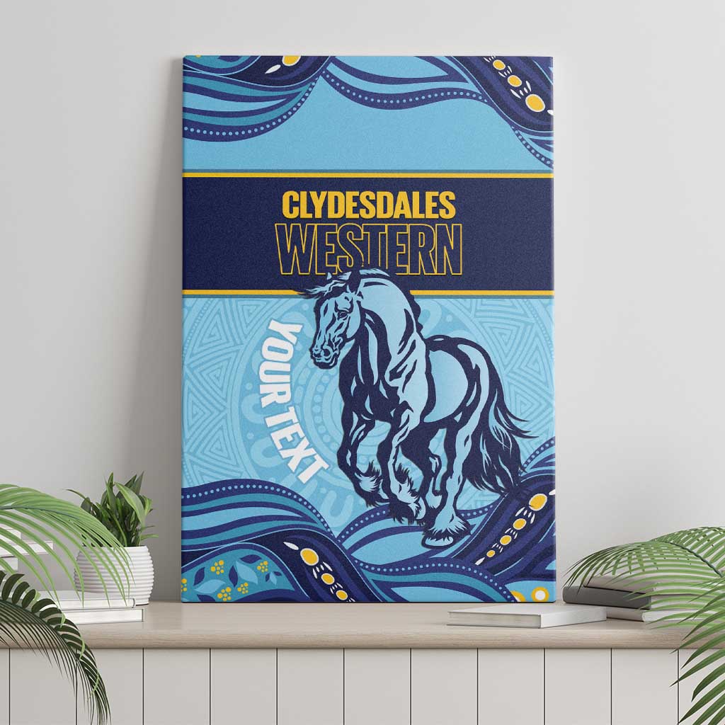 Toowoomba Rugby Custom Canvas Wall Art Go Clydesdales Aboriginal Art - Aussie Hoodie