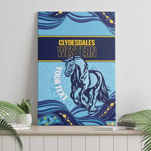 Toowoomba Rugby Custom Canvas Wall Art Go Clydesdales Aboriginal Art - Aussie Hoodie