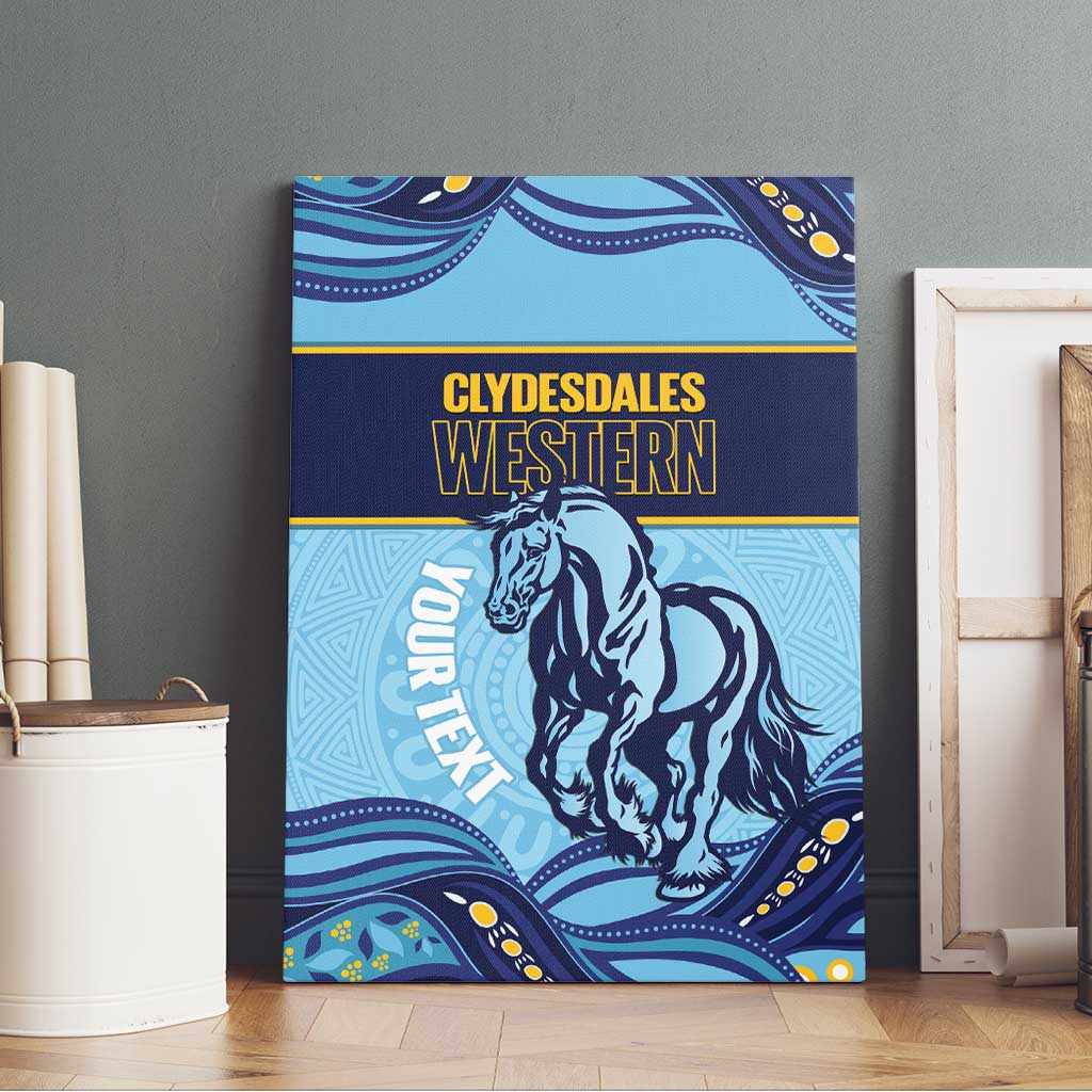 Toowoomba Rugby Custom Canvas Wall Art Go Clydesdales Aboriginal Art - Aussie Hoodie