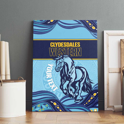 Toowoomba Rugby Custom Canvas Wall Art Go Clydesdales Aboriginal Art - Aussie Hoodie