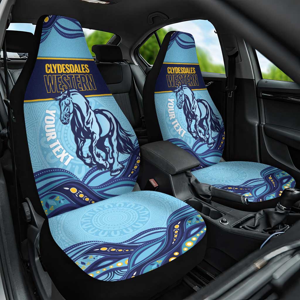 Toowoomba Rugby Custom Car Seat Cover Go Clydesdales Aboriginal Art - Aussie Hoodie