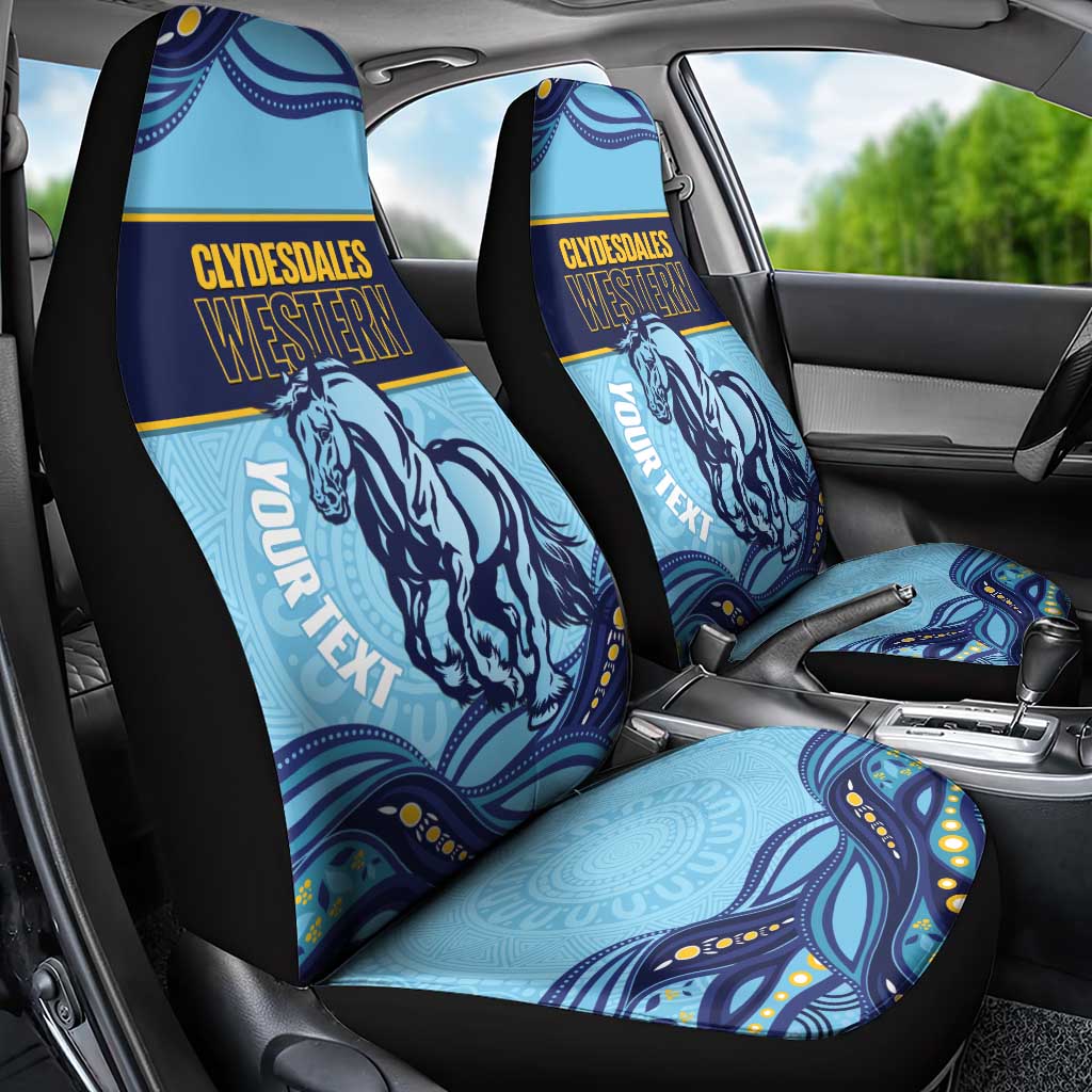 Toowoomba Rugby Custom Car Seat Cover Go Clydesdales Aboriginal Art - Aussie Hoodie