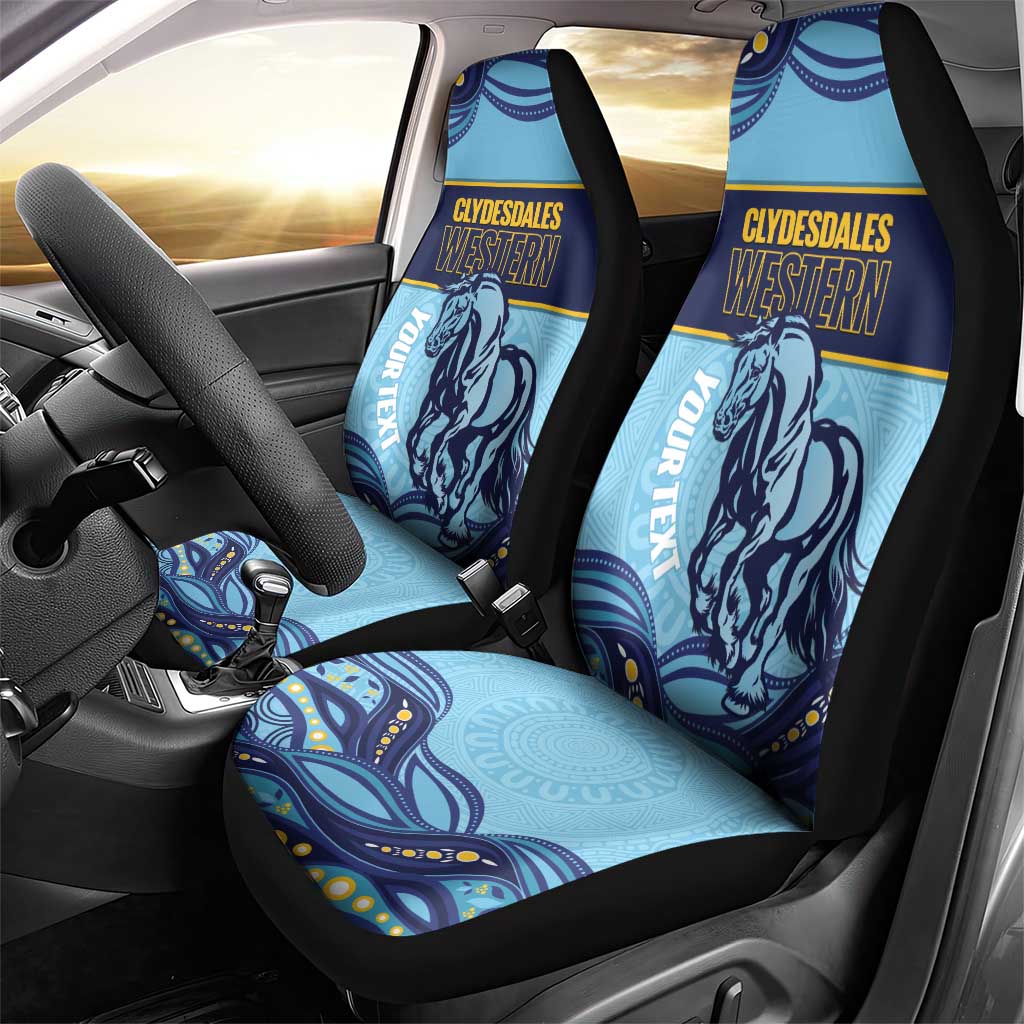 Toowoomba Rugby Custom Car Seat Cover Go Clydesdales Aboriginal Art - Aussie Hoodie