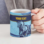 Toowoomba Rugby Custom Ceramic Mug Go Clydesdales Aboriginal Art - Aussie Hoodie