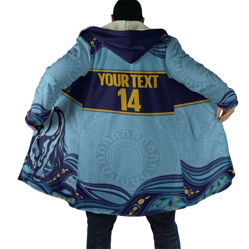 Toowoomba Rugby Custom Cloak Go Clydesdales Aboriginal Art - Aussie Hoodie