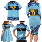Toowoomba Rugby Custom Family Matching Long Sleeve Bodycon Dress and Hawaiian Shirt Go Clydesdales Aboriginal Art - Aussie Hoodie