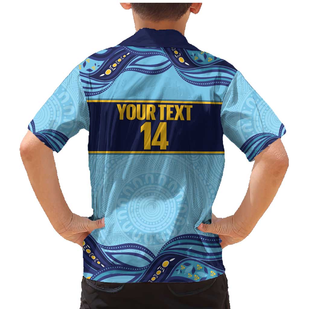 Toowoomba Rugby Custom Family Matching Mermaid Dress and Hawaiian Shirt Go Clydesdales Aboriginal Art - Aussie Hoodie