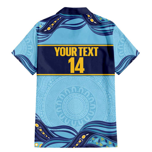 Toowoomba Rugby Custom Family Matching Mermaid Dress and Hawaiian Shirt Go Clydesdales Aboriginal Art - Aussie Hoodie