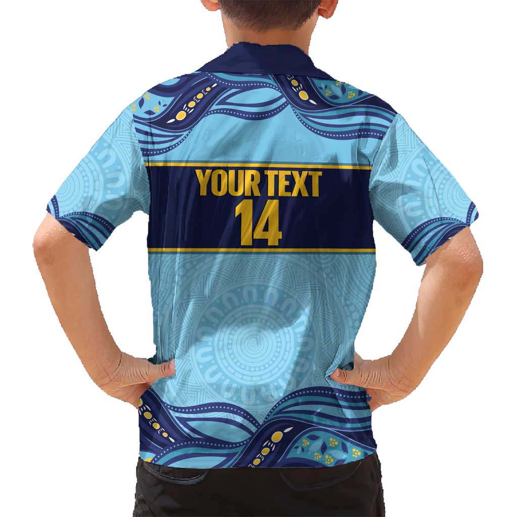 Toowoomba Rugby Custom Family Matching Summer Maxi Dress and Hawaiian Shirt Go Clydesdales Aboriginal Art - Aussie Hoodie